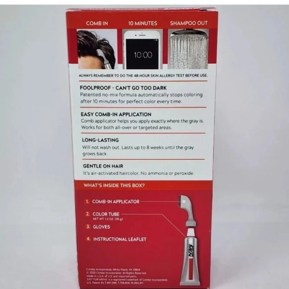 Just For Men Easy Comb-In Hair Color #A-30 Light-Medium Brown Lot Of 2.